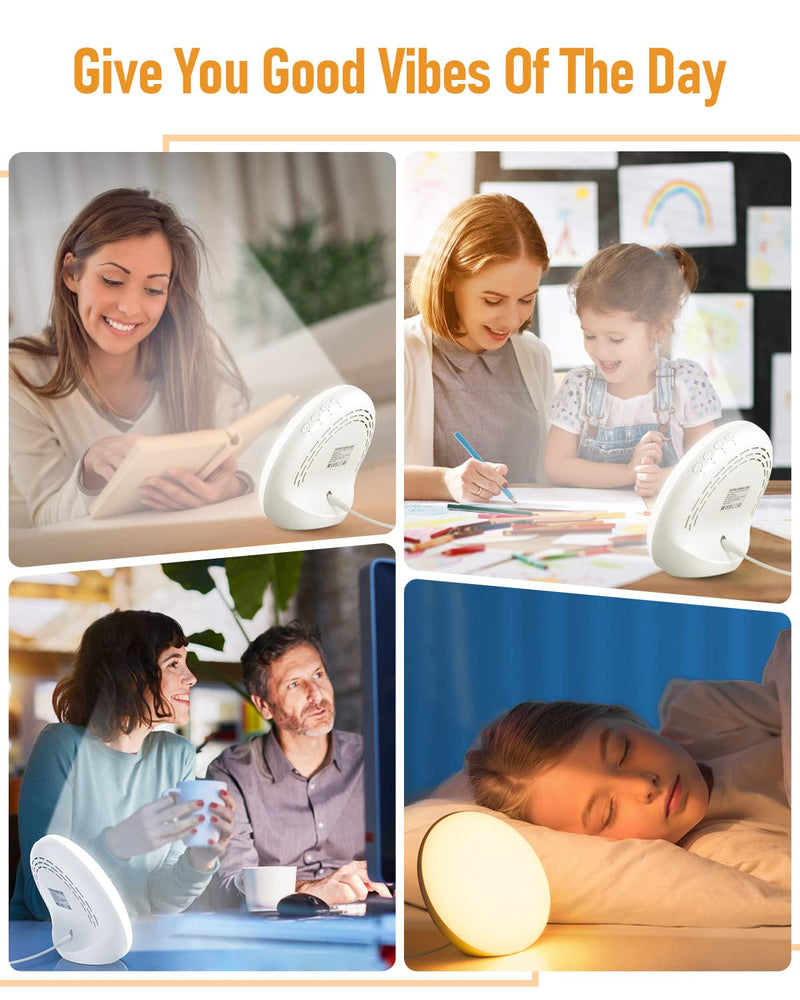 SAD Lamp, AUINSKY 10,000 Lux Light Therapy Lamp with 3 Color Modes, 4 Timer Settings, 5 Brightness Levels & Stepless Dimming, Full UV-Free Natural Sunlight Lamp, Portable Daylight Lamp for Home/Office - BeesActive Australia