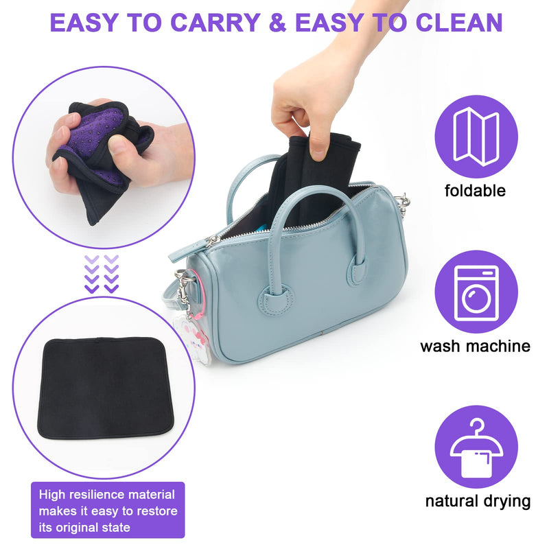 AngleKai Microfiber Bowling Ball Towels 3 Pack, 10" x 8" Bowling Towel Shammy Pad with Easy-Grip Dots Purple Bowling Cleaner Towel Non-Slip Microfiber Bowling Pad Bowling Accessories - BeesActive Australia