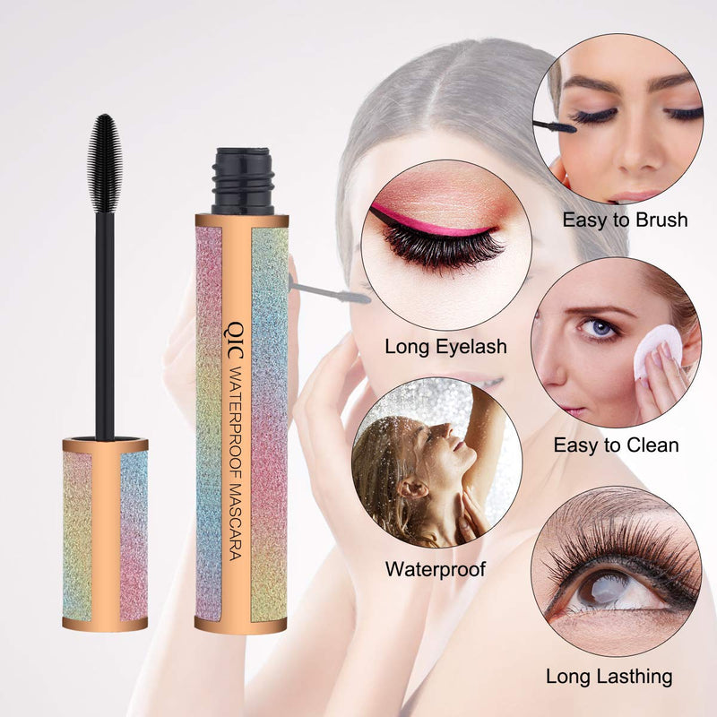 MiDenso 4D Lash Mascara Silk Fiber Eyelash Mascara Waterproof Thicker Longer Voluminous Eyelashes Makeup Long Lasting with Hypoallergenic Ingredients Non-toxic and Natural (Champagne Gold) - BeesActive Australia