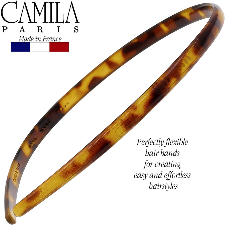 Camila Paris CP1450 French Headband for Women, Strong Hold Grip Women's Hair Band, Very Flexible, No Slip and Durable Styling Girls Hair Accessories, Made in France with Cellulose 0.50 Inch (Pack of 1) Tokyo - BeesActive Australia