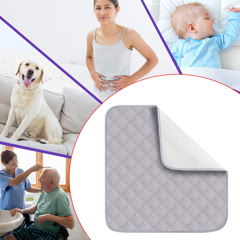 Large Absorbent Washable Incontinence Chair Seat Protector Pad Chair Sheet Waterproof Washable Seat Pads Incontinence Chair Absorbent Pads Nonslip Pet Underpads for Adult Children Baby Pet Mat,55x53cm Grey - BeesActive Australia