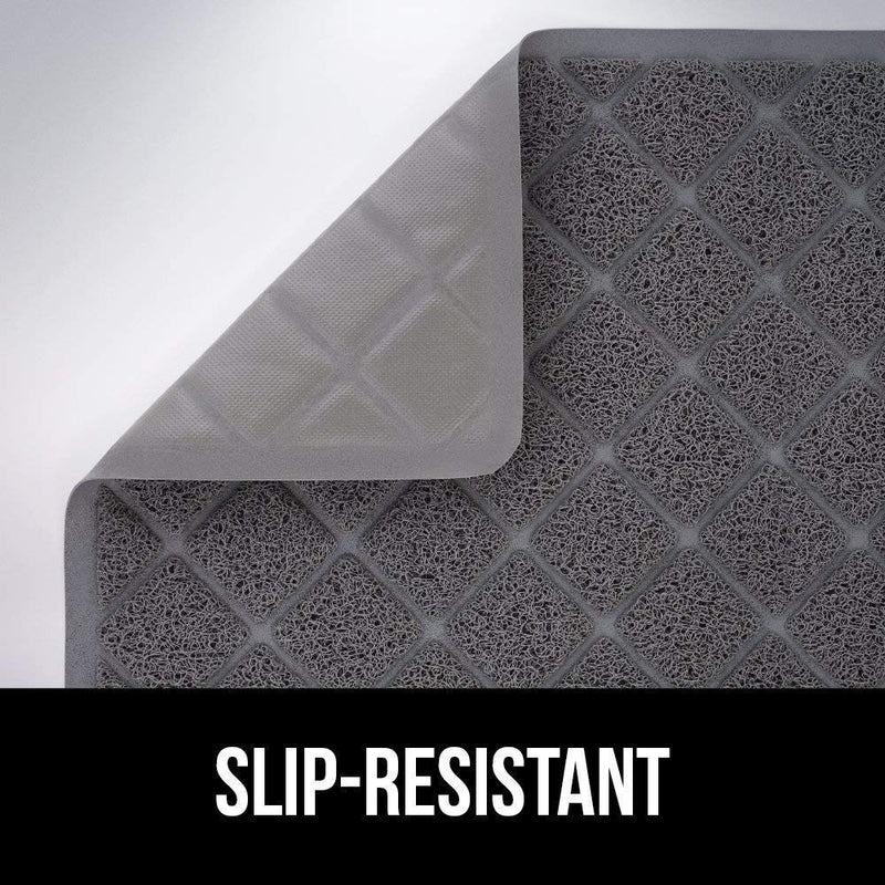 Gorilla Grip Cat Litter Mat and Silicone Pet Feeding Mat, Both Gray, Cat Mat Size 35x23, and Silicone Pet Feeding Mat Size 18.5x11.5, 2 Item Bundle - BeesActive Australia
