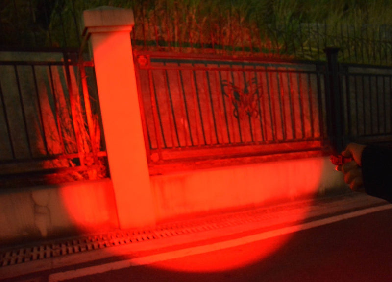 High Power One Mode Red LED Flashlight, Powerful Single Mode Red Flashlight, Red Light Flashlight Red LED Red Light Torch For Astronomy, Aviation, Night Observation-Black - BeesActive Australia