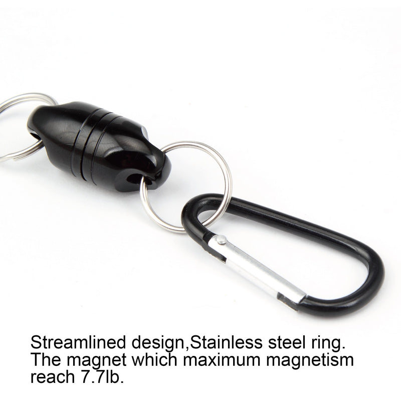 [AUSTRALIA] - CRAZY SHARK Magnetic Net Release Aluminum Shell for Fly Fishing black 