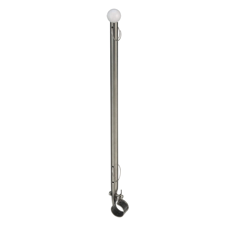 [AUSTRALIA] - SEACHOICE 77001 Heavy-Duty Stainless Steel Rail Clamp Flag Staff for 7/8-Inch Diameter Rail 