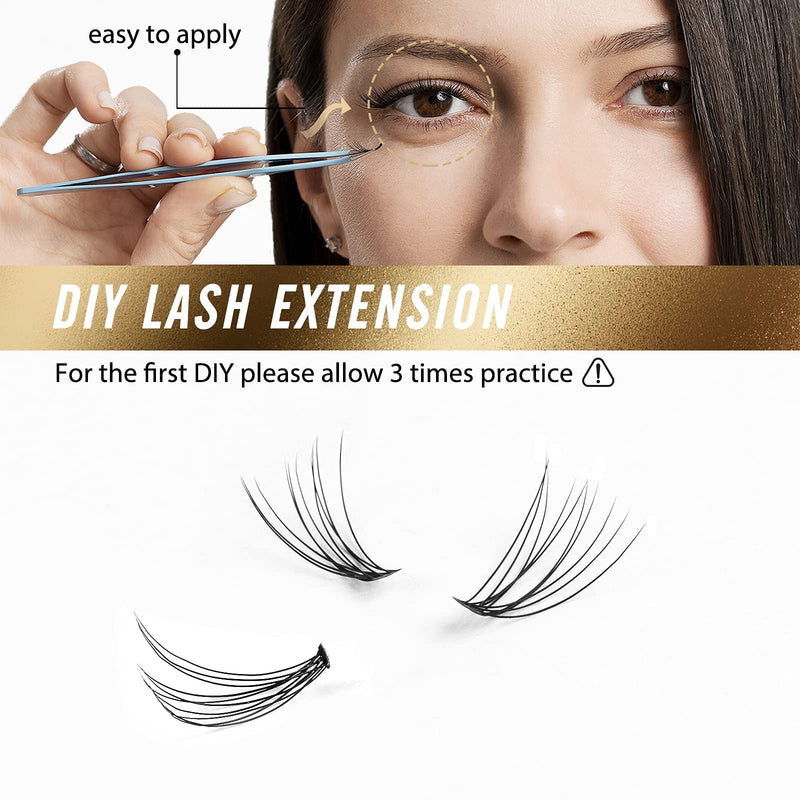 LANKIZ Individual Lashes, 80pcs Cluster Lashes Pack for DIY Eyelash Extension (10D-MIX) 10D - BeesActive Australia