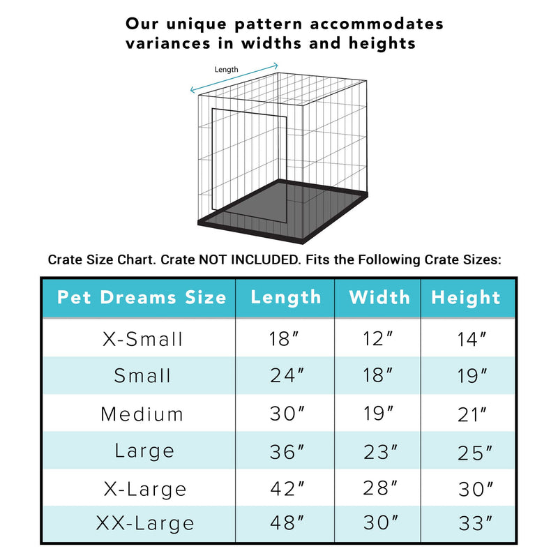 Pet Dreams Luxe Velour Crate Cover, Fits 24,30,36,42,48 inch icrate, Machine Wash & Dry, Decorative Dog Kennel Cover Sapphire Blue Open Front 36" - BeesActive Australia