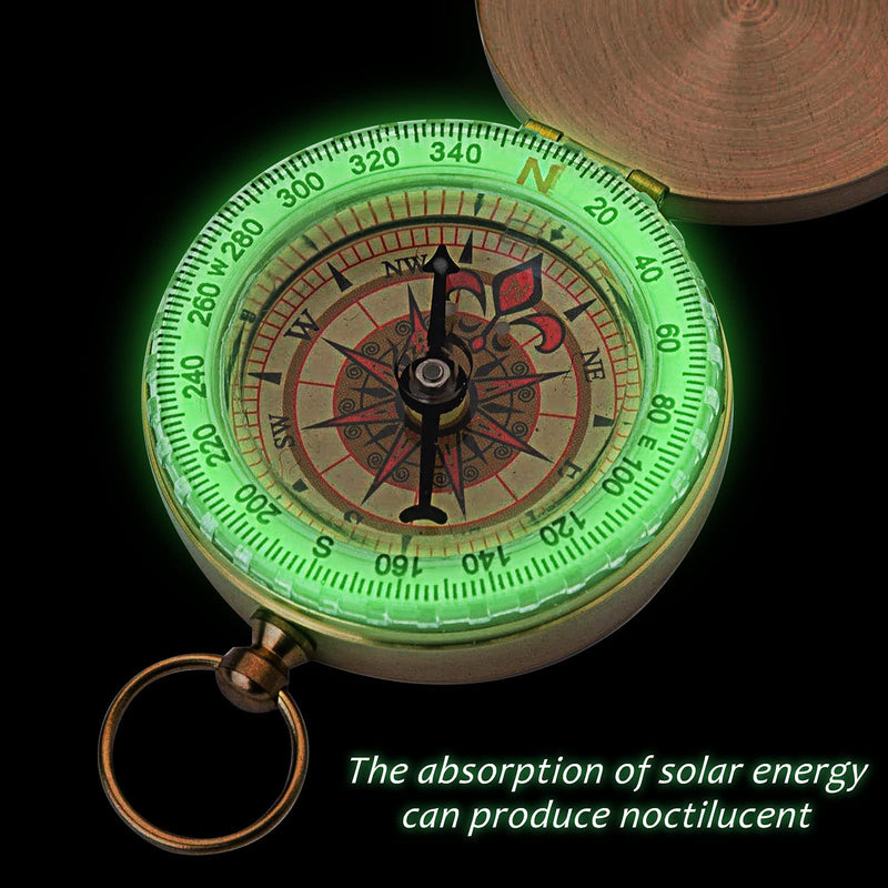 Bahfir Camping Survival Compass Metal Pocket Compass Kids Compass for Hiking Camping Hunting Outdoor Military Navigation Tool 1 Pack - BeesActive Australia