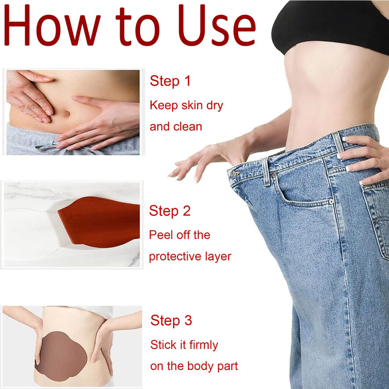 Weight Loss Patches, Natural Detox Heating Slim Patch, 30PCS Effective Slimming Patch for Fat Burning and Appetite Suppression, Body Shaping, Beer Belly, Bucket Waist, Anti-Cellulite Brown - BeesActive Australia