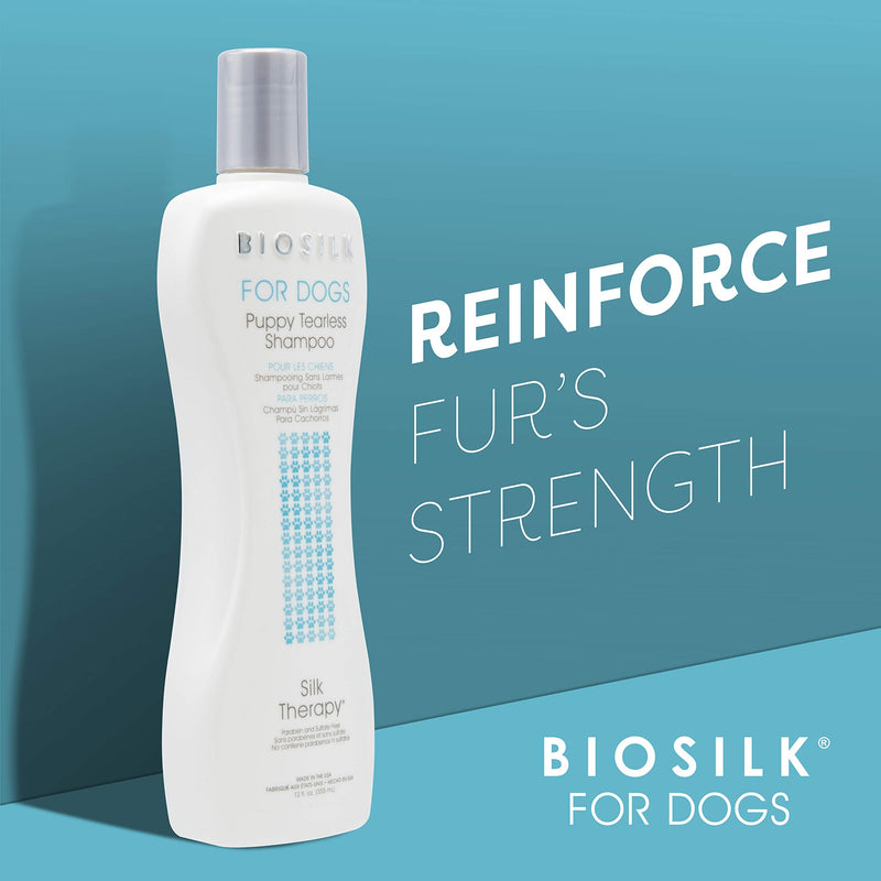 BioSilk for Dogs Spray, Tearless Dog Shampoo - Best Puppy Shampoo, Dog Shampoo, Dog Grooming Supplies, Dog Wash, Pet Shampoo, Dog Bathing Supplies, Dog Spray, Pet Wash, Puppy Kit 12 oz - 1 Pack Tearless Shampoo - BeesActive Australia