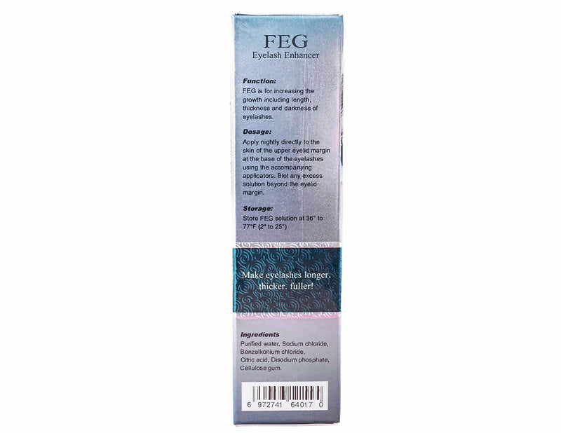 FEG Eyelash Rapid Eye Lash Growth Serum | For Lash and Brow | Fast Effective Growth Creates Longer & Darker Eyelashes | Best Natural Eyelash Serum to Grow Lashes in the Market | 2 Pack - BeesActive Australia