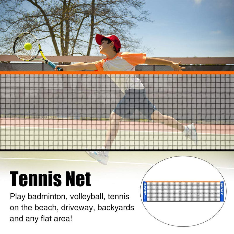 Portable Badminton Net for Tennis, Soccer Tennis, Pickleball, Kids Volleyball - Easy Setup Polyester Sports Net(Size:4.1m, Only Tennis Net) 4.1m - BeesActive Australia