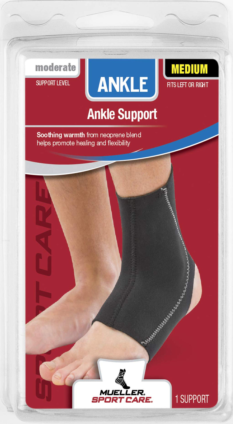 Mueller Sports Medicine Ankle Support Sleeve, For Men and Women, Black, Medium Medium (Pack of 1) - BeesActive Australia