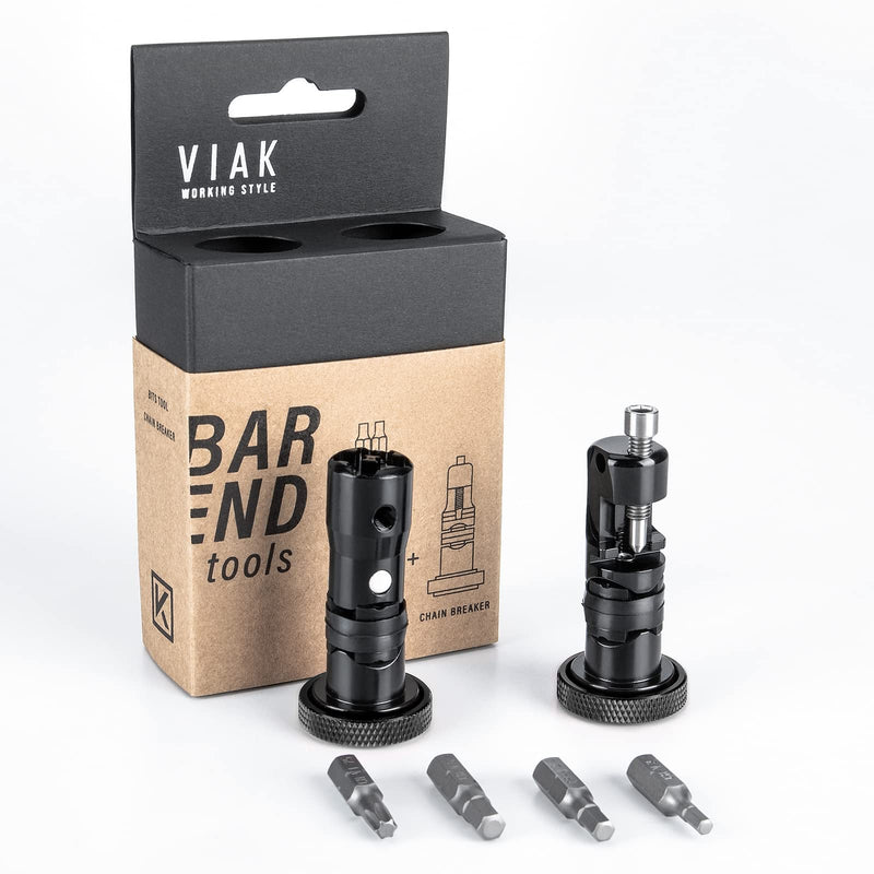 Handlebar End Plugs Multi Tools - Bar End Tool Includes Chain Tool, TORX T25, HEX 3/4/5mm - Bike Tool Kit for MTB/ Road Bicycle black - BeesActive Australia
