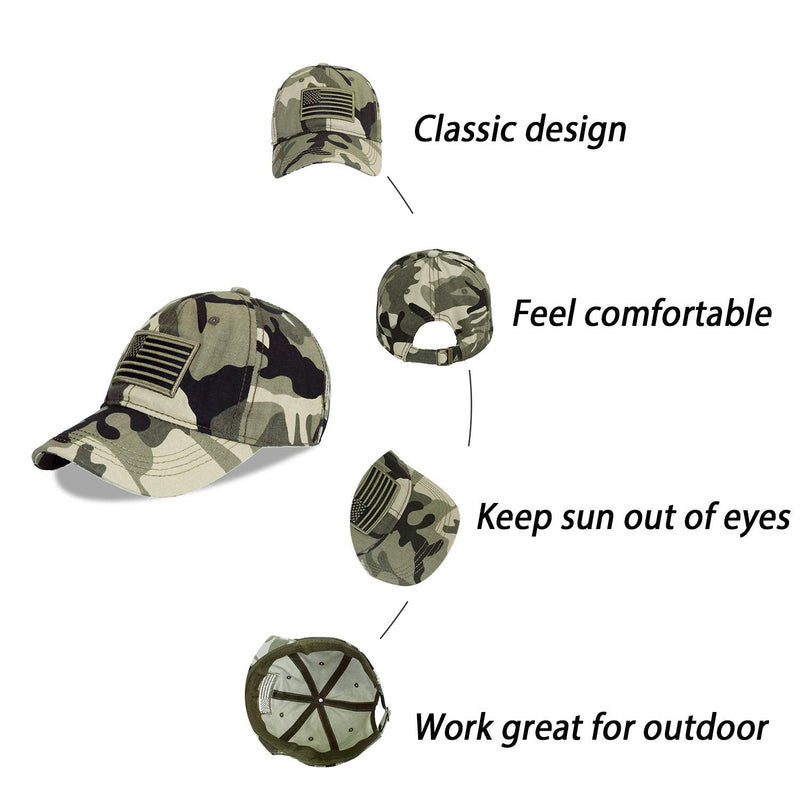 LANGZHEN American Flag Hats for Men and Women USA Flag Baseball Cap Adjustable Outdoors Trucker Snapback Hat 3#flag-camouflage Large - BeesActive Australia