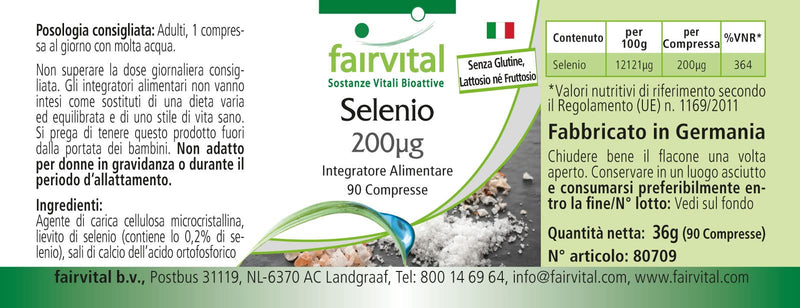Selenium 200mcg from Selenium Yeast - Bulk Pack for 3 Months - HIGH Dosage - Vegan - 90 Tablets - BeesActive Australia