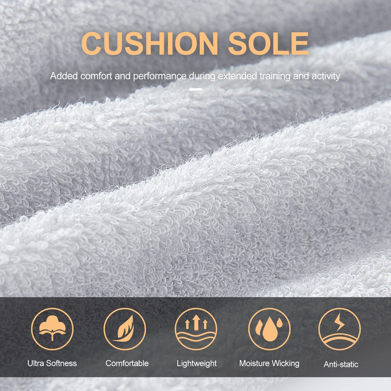 CelerSport Ankle Athletic Running Socks Low Cut Sports Tab Socks for Men and Women (6 Pairs) White Small - BeesActive Australia