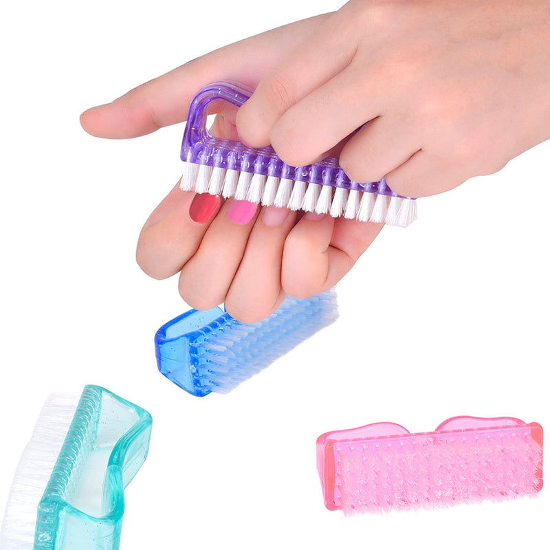 4 Pieces Handle Nail Brush Nail Hand Scrubbing Cleaning Brush (Large, Multicolor) - BeesActive Australia