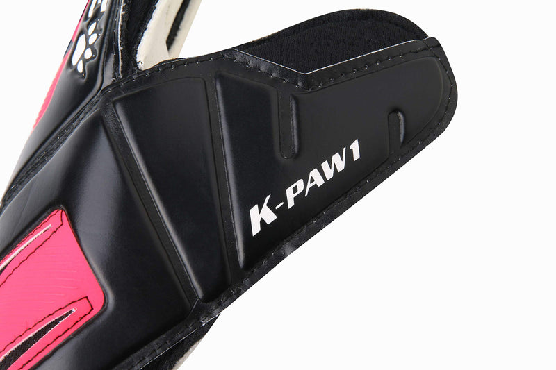Kelme Soccer Goalkeeper Gloves  Indoor and Outdoor - Training, Match and Professional Goalie Gloves for Adults and Kids with Finger Protection Black/Red Size 5 (Youth) - BeesActive Australia