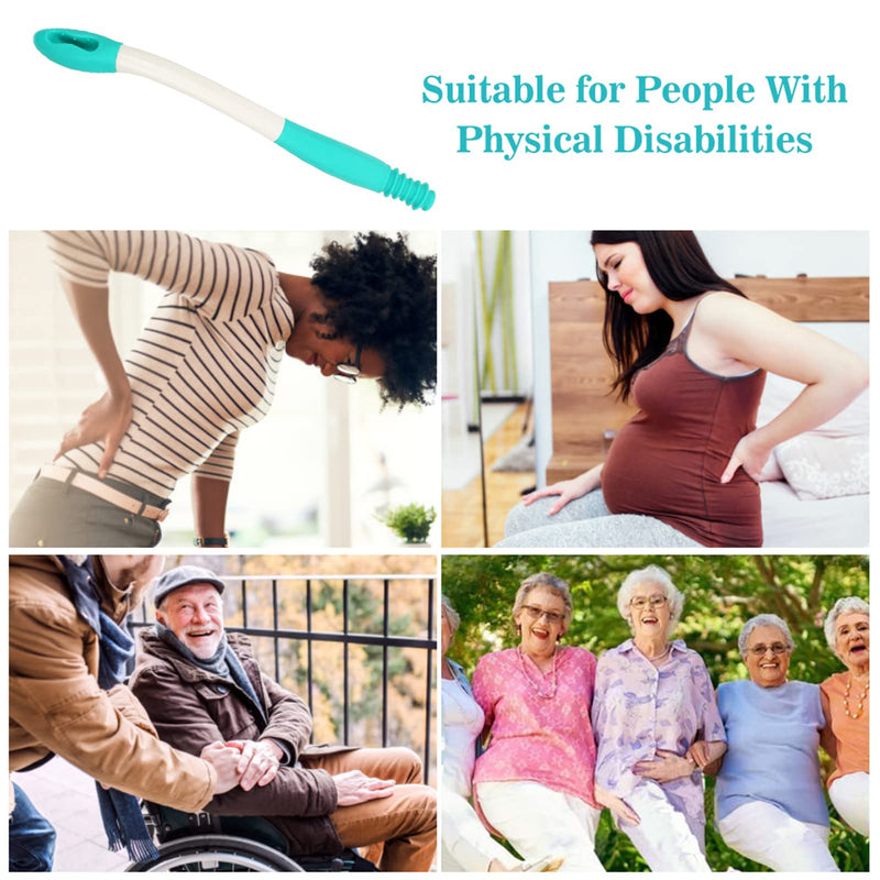 Self-Wiping Wipe Toilet aids, with Long Handle, Foldable Tissue Grip Comfort, Button Design, for The Elderly, Pregnant Women - BeesActive Australia