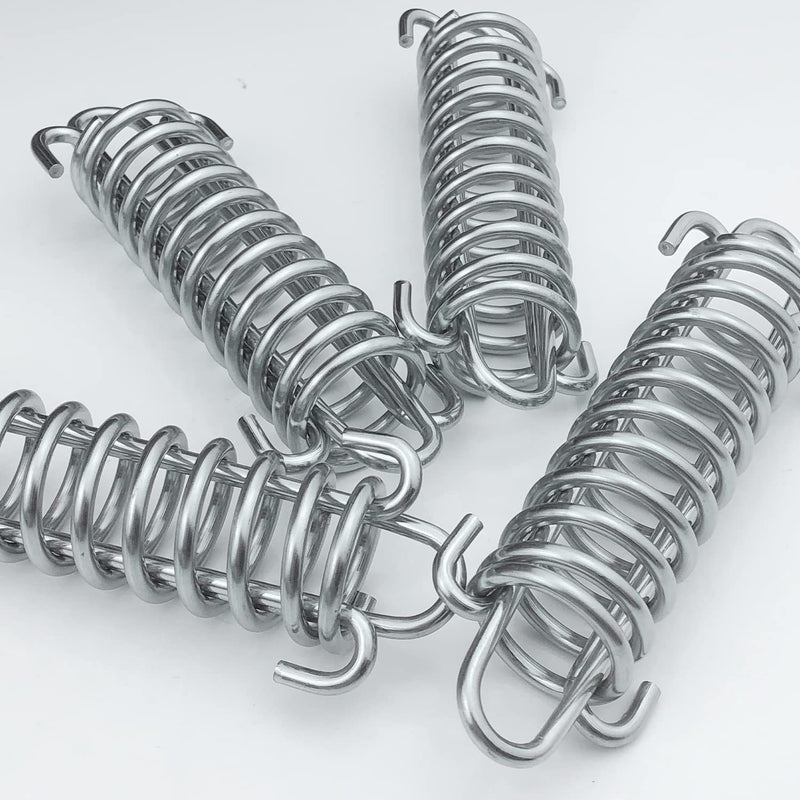 SUUJI Dog Leash Shock Absorbing Spring - 4 Pcs 304 Stainless Steel Dog Cable Tie Out Buffer Spring for Dog Run Or Training,Heavy Duty Tent Rope Fixed Buckle Tensioner for Outdoor Hiking Camping - BeesActive Australia