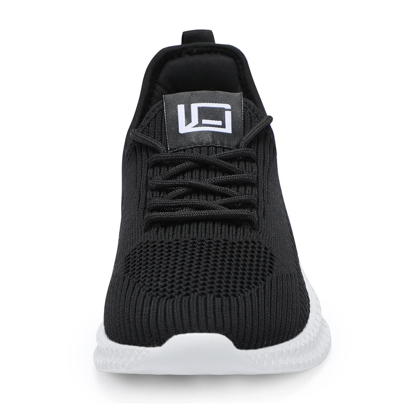 LCGJR Men's Running Shoes Ultra Lightweight Breathable Comfortable Walking Shoes Casual Fashion Sneakers Mesh Workout Shoes 7 Black - BeesActive Australia