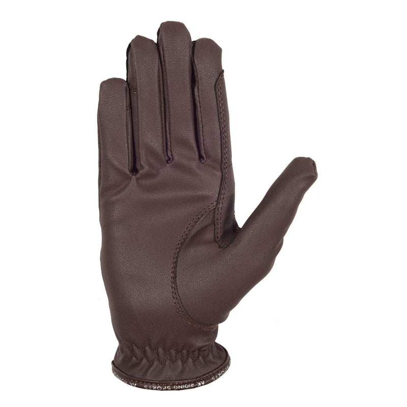 AK Horse Riding Gloves Ladies, Men & Kids Equestrian Gloves with Stones AKRS-6710 (M, Brown) - BeesActive Australia