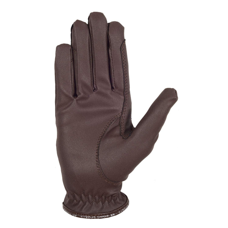 AK Horse Riding Gloves Ladies, Men & Kids Equestrian Gloves with Stones AKRS-6710 (S, Brown) - BeesActive Australia