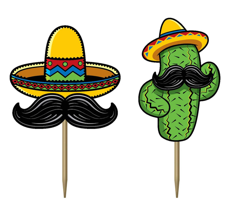 [AUSTRALIA] - Beistle Fiesta Food Party Picks 150 Piece Mexican Decorations And Supplies, 3.5", Multicolored 
