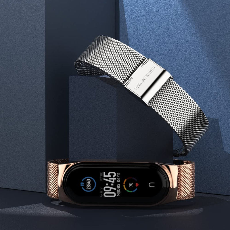 3Chome Strap for Xiaomi Mi Band 6 Mi Band 5 - Replacement Strap for Band 4/Mi Band 3 Smart Band Watch Strap Wristband Bracelet Rose Gold - BeesActive Australia