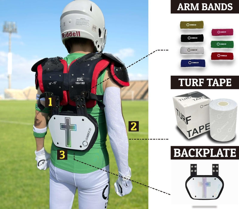 O SHIELD Football Turf Tape, Athletic Sports Pre Wrap, Protective Breathable Waterproof Muscle Support Athletic Wrist Tape, Durable NCCA Football Sports Arm Tape White - BeesActive Australia
