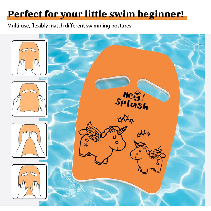 HeySplash Swim Kickboard for Kids, Swimming Training Kickboard, Cute Pattern Swim Training Aid for Children, Pool Exercise Equipments for Beginning Swimmers Safety Swim Board Auxiliary Orange - BeesActive Australia