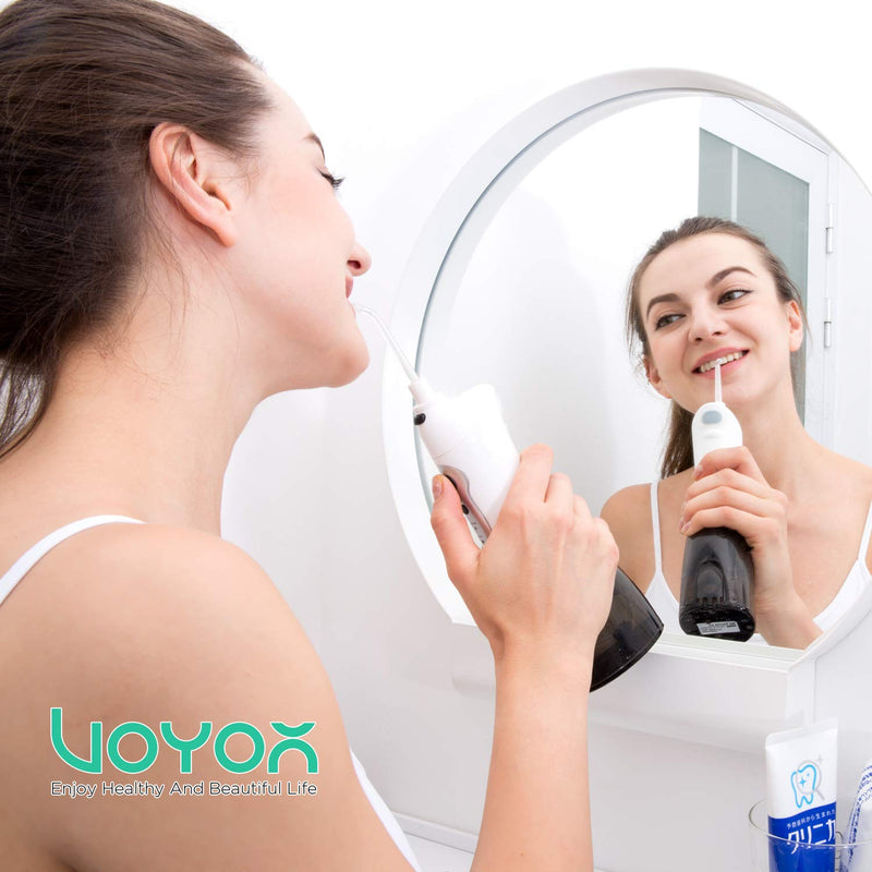 VOYOR Water Flosser for Teeth Cordless, Rechargeable Dental Oral Irrigator Plaque Remover Teeth Cleaner with Multi Modes, IPX7 Waterproof Portable Water Floss Use at Home Travel WF200 - BeesActive Australia