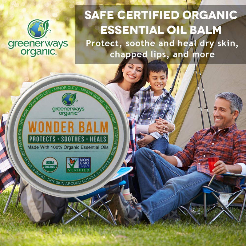 Greenerways Organic Lip Balm Wonder-Balm, Mamma Bellas Natural Balms are Moisturizing Soothing & Healing, Best Non-GMO USDA Organic Essential Oil Ointment for Dry Skin, Chapped Lips (1 Pack (16g)) 0.56 Ounce (Pack of 1) - BeesActive Australia