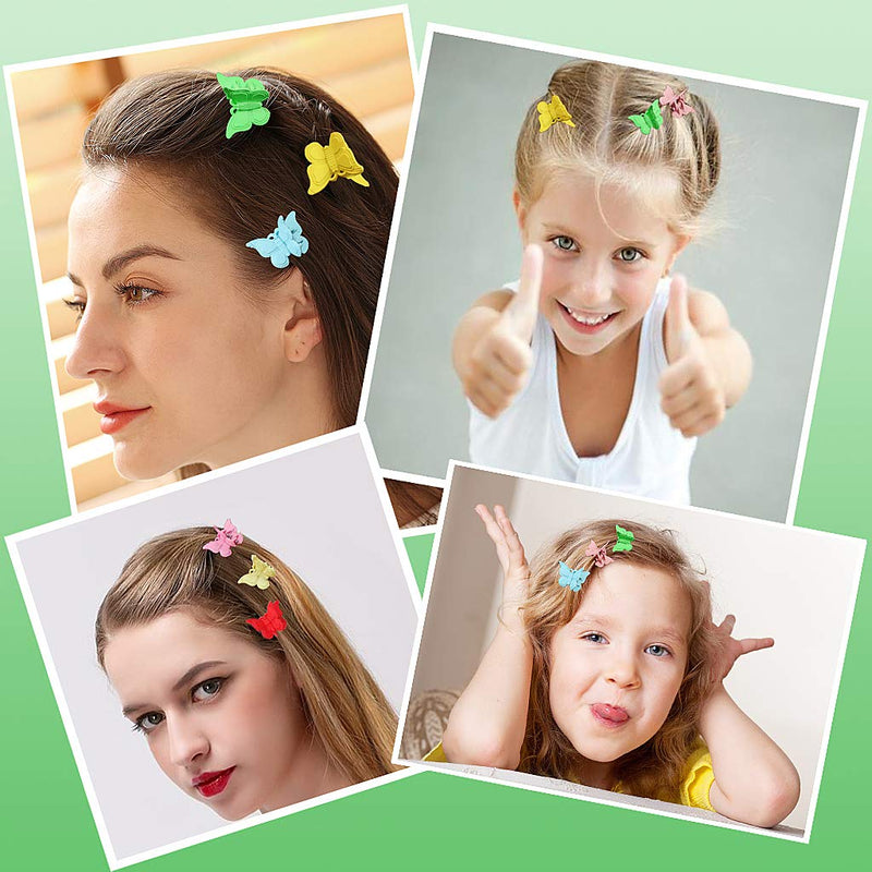 50 Pieces Butterfly Hair Clips, Assorted Colors Mini Claw Clip Jaw Clips for Women Girls and Kids - BeesActive Australia
