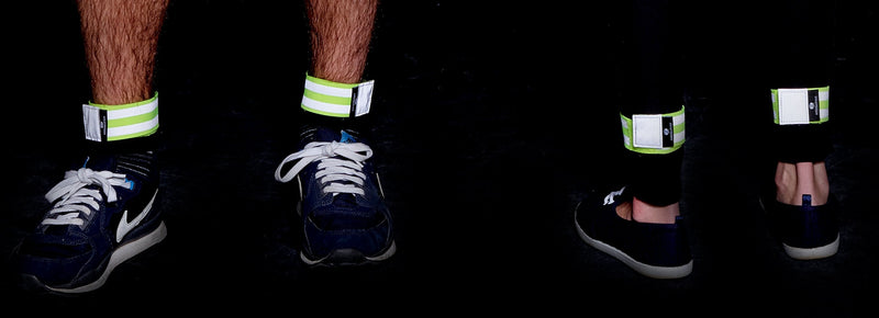 Reflective Bands for Men and Women | Reflectors for Runners, Cycling, Walking | Set of 4 Reflective Ankle Bands, Armbands, Wristbands | Reflector Tape Providing High Visibility Safety Apparel Yellow - BeesActive Australia