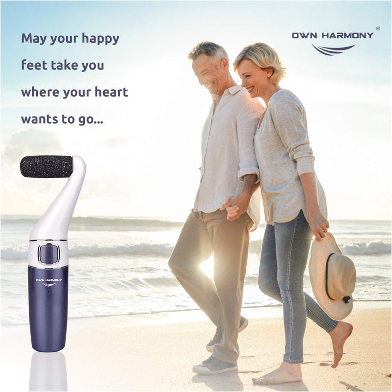 Electric Foot Callus Remover Rechargeable: Own Harmony Professional Pedicure Tools (New Design) Electronic Foot File Sander Perfect Pedi Best for Hard Skin Removal and Dry Cracked Heels Feet Care Midnight Platinum - BeesActive Australia