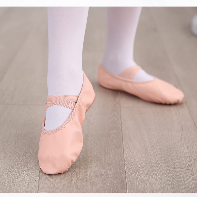 Stelle Girls Ballet Dance Shoes for Toddler/Little Kid/Big Kid/Boy, Full Sole No-Tie Ballet Slippers 5 Toddler Ballet Pink - BeesActive Australia