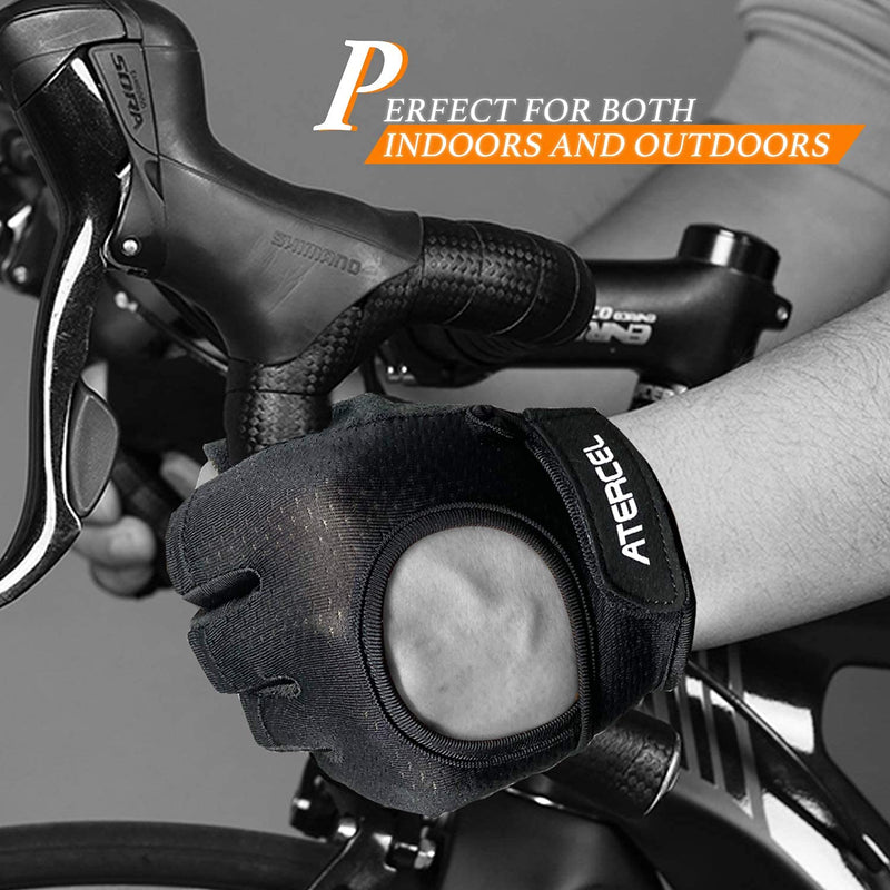 Atercel Weight Lifting Gloves Full Palm Protection, Workout Gloves for Gym, Cycling, Exercise, Breathable, Super Lightweight for Mens and Women Black Large - BeesActive Australia