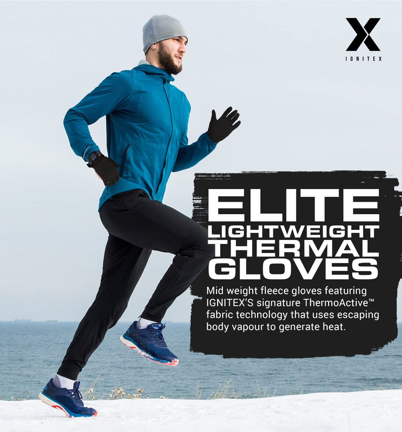 Running Glove Liners - Thermal Winter Gloves for Men & Women - Thin & Lightweight Cold Weather Gloves for Cycling & Driving Medium-Large - BeesActive Australia