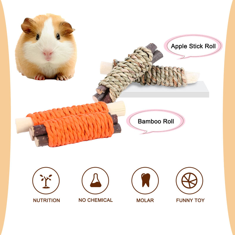 VESPRO Rabbit Toys Bunny Toys for Rabbits Hamster Toys Guinea Pig Toys Natural Timothy Hay Chew Treats and Balls for Rabbit, Bunny, Chinchilla, Guinea Pig, Hamster, Bunny Teeth Care Variety Flavor Set-1 - BeesActive Australia