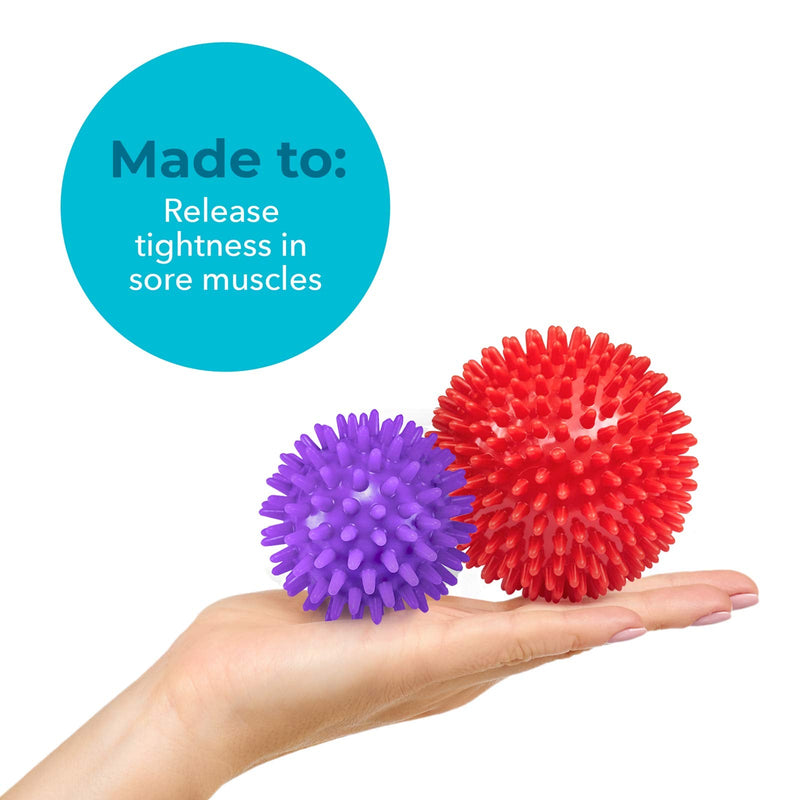 Beenax Spiky Massage Balls (Set of 3) - Perfect for Plantar Fasciitis, Trigger Point, Deep Tissue, Myofascial Release, Reflexology - Designed to Relieve Stress and Relax Tight Muscles - 6cm, 8cm, 10cm - BeesActive Australia