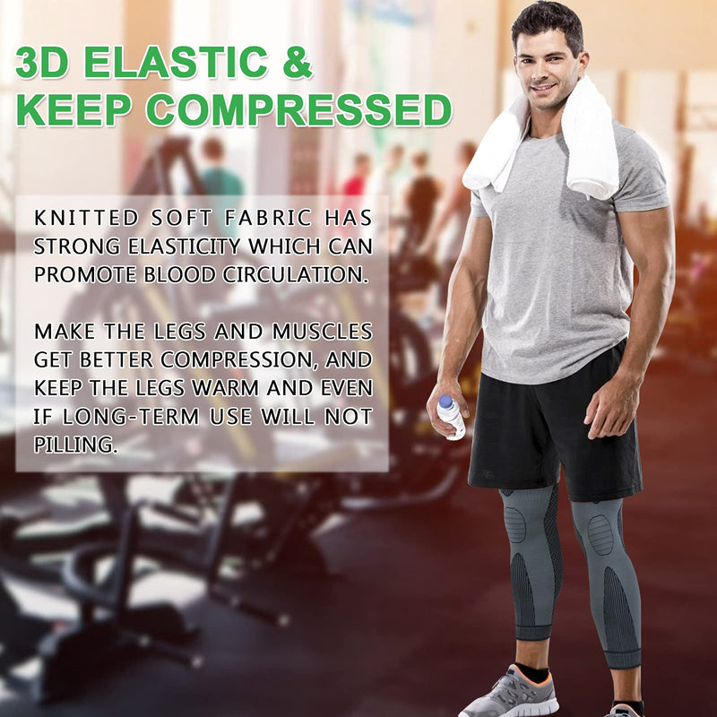 Knee Brace | Full Leg Sleeve | Knee Braces for Knee Pain Women & Men | Knee Compression Sleeves | Knee Support Knee Pads for Meniscus Tear, ACL, Arthritis, Joint Pain Relief,Sport (Pair) Black X-Large - BeesActive Australia