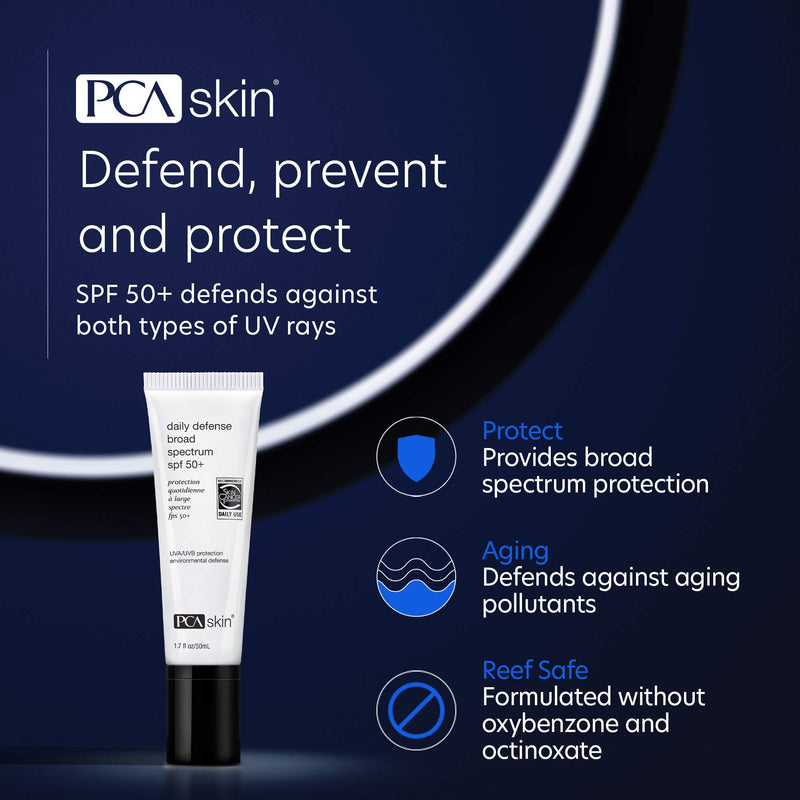 PCA SKIN Daily Defense Broad Spectrum SPF 50+ - Zinc Oxide Anti-Aging Face Sunscreen, Ocean-Friendly Formula (1.7 oz) - BeesActive Australia