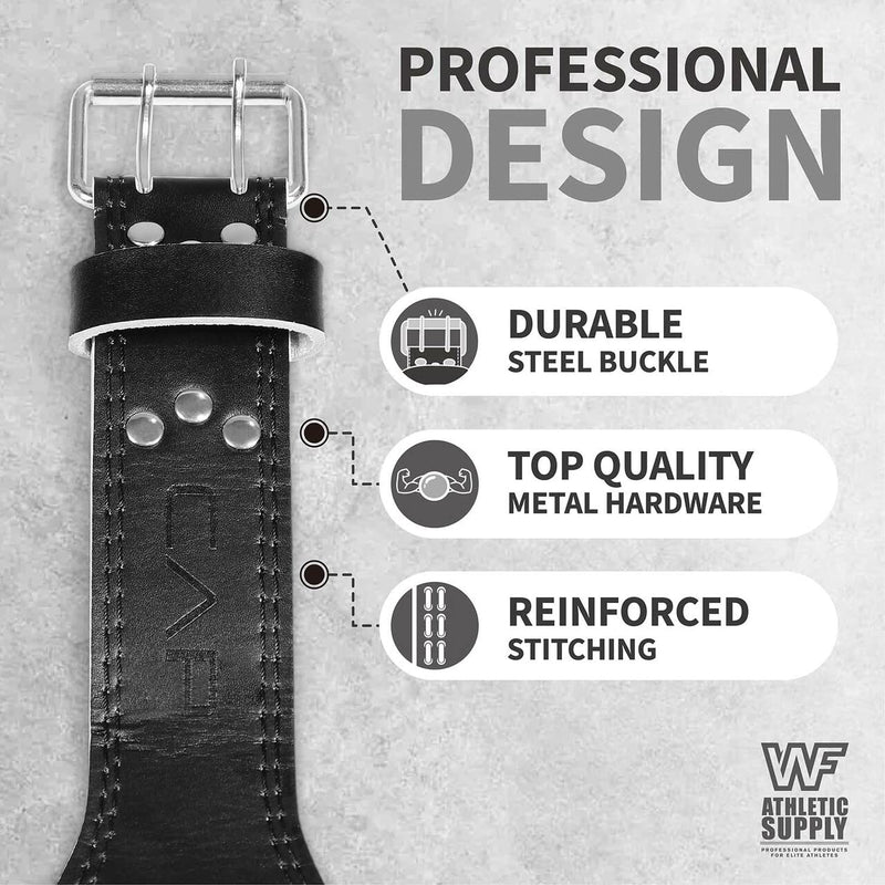 CAPHAUS Leather Weightlifting Belt, Heavy Duty Pro Leather Belt with Adjustable Buckle - Stabilizing Lower Back Support 4 Inches Wide Great for Weightlifting, Bodybuilding, Cross Training & Injury Prevention a. M/L (Waist Size: 30 - 48) - BeesActive Australia