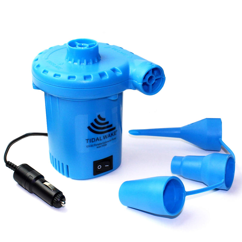 Tidal Wake 12V DC Air Pump for Inflatables, Inflates & Deflates 3 Times Faster on Boat Towables, Pool & Water Toys, Air Beds, Rafts, 1,000 Liters of Air Per Minute! 10 Foot Cord - BeesActive Australia