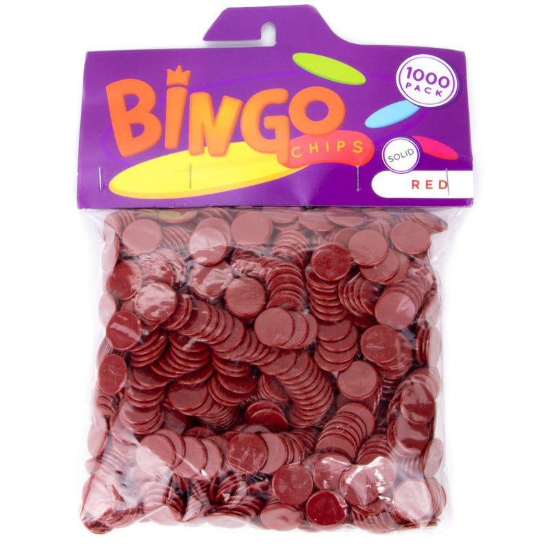 Royal Bingo Supplies 1000-pack of Solid Opaque 3/4-inch Bingo Chips, Great for Classroom Counting and Math Activities Red - BeesActive Australia
