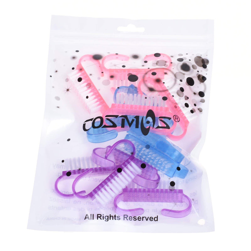 COSMOS Mini Nail Brush Scrub Cleaning Pedicure Brushes for Toes and Nails Art Cleaning, Pack of 12 - BeesActive Australia