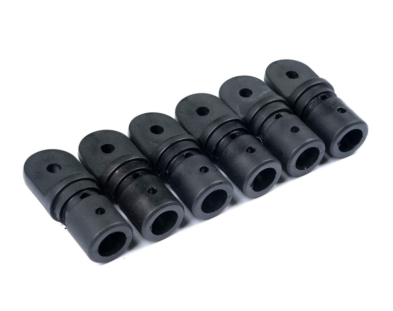 Thorn Boat Bimini Fittings Top Cover Cap Eye End Nylon Black Pack of 6 Black, 3/4 Inch (Internal Version for 1" Tube) - BeesActive Australia