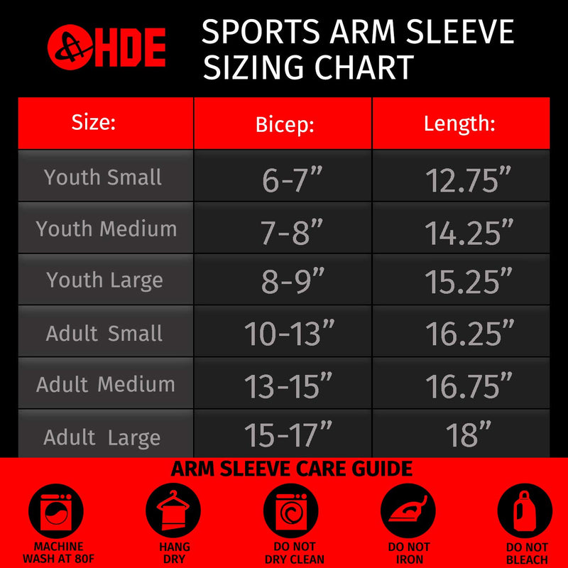 [AUSTRALIA] - HDE Arm Compression Sleeves for Kids Basketball Shooting Sleeve - Youth Sports Football Baseball Softball (Pair) Youth Medium Black 